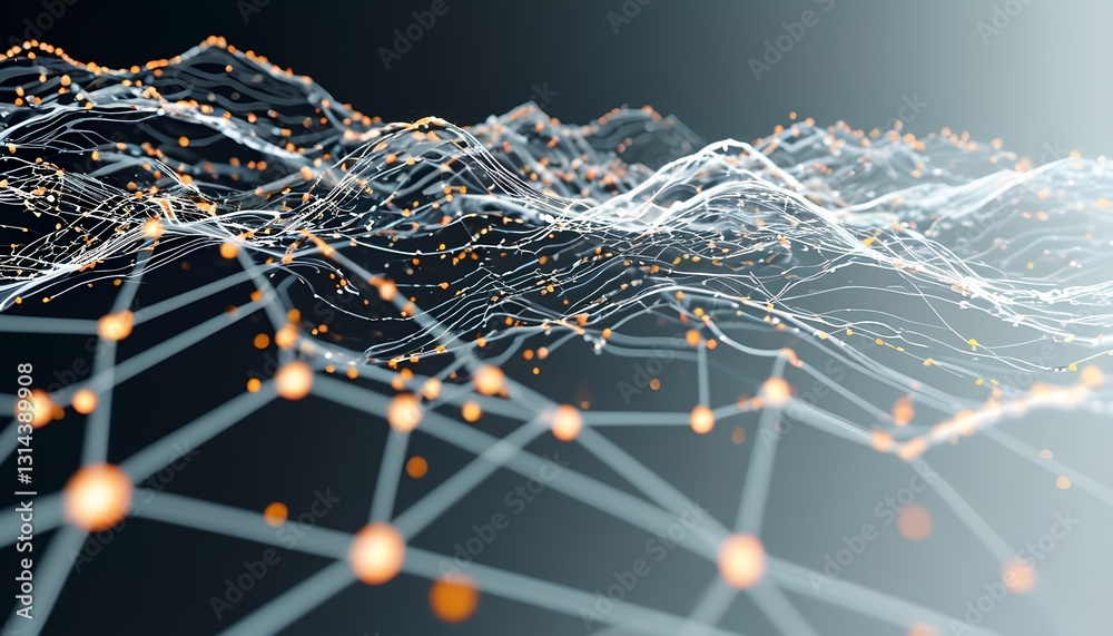 Poster dynamic data visualization digital space infographic abstract design aerial perspective technology c