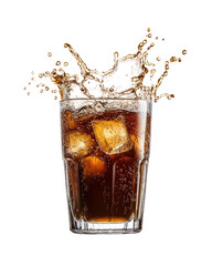 cola splash on transparent background