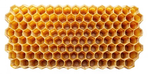 Honeycomb cell structure with hexagonal cells and waxy interior, honeycomb, cellular