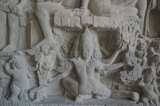  Ellora Caves in Maharashtra India, which is a UNESCO World Heritage Site, are the world's largest monolithic excavation of 34 Hindu, Buddhist and Jain temples carved into a basalt cliff. 