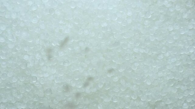 Polypropylene granule close-up background texture