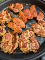 grilled meat texture