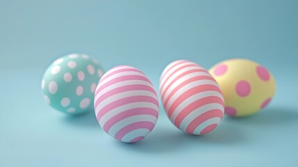 Obraz premium Vibrant Easter Egg Patterns: A Diverse Array of Colorful Eggs, Perfect for Easter Celebrations and Decorative Backgrounds