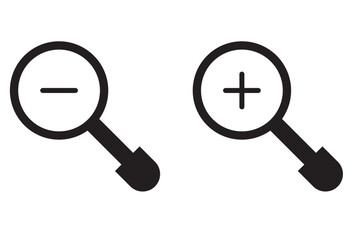 search icon, zoom icon, find contact icon, search symbol vector