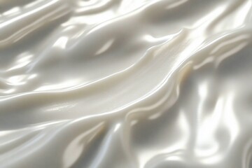 Obraz premium Smooth, flowing, glossy white cream texture.