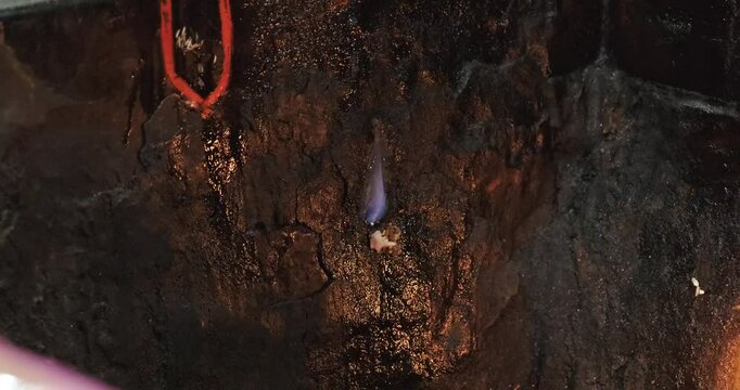 The divine flame of Maa Jwala at Jawalamukhi has burned for ages, drawing devotees in search of spiritual solace. This close-up captures the sacred Jyoti that symbolizes unwavering faith.