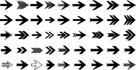 Fototapeta premium Arrows big black set icons, arrow icon, modern simple arrows, arrow vector collection cursor 
