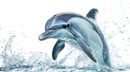 Obraz premium Generic Playful Dolphin View Spinning Water Nutritious