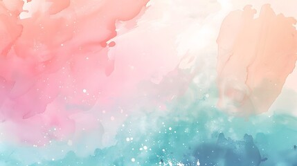 Soft Pastel Watercolor Splash with Organic Brush Patterns for Minimal Abstract Backgrounds