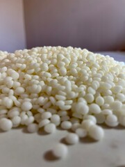 close-up white wax
