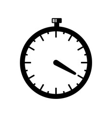 Stopwatch hand shows 20 seconds graphic design