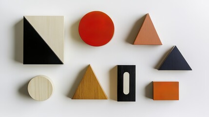 Project management concept visualized through simple geometric shapes on a clean white background
