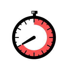 Stopwatch hand shows 40 seconds graphic design