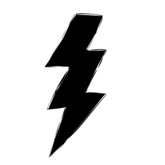 Black lightning bolt