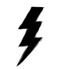 Black lightning bolt