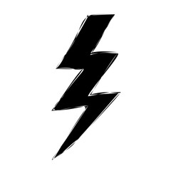 Black lightning bolt