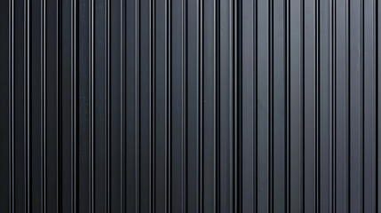 Dark Gray Vertical Metallic Lines Pattern Texture Background Close-Up View of A Corrugated Metal Surface With Subtle Shadow And Light Contrast Creating A Minimalist And Industrial Design