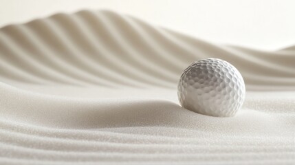 Golf ball sand dune serenity zen