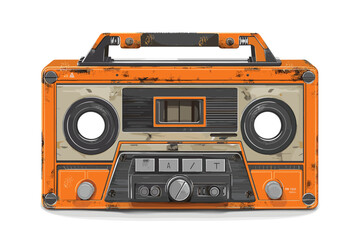 Fototapeta premium Vintage Radio Cassette Recorder Boombox 