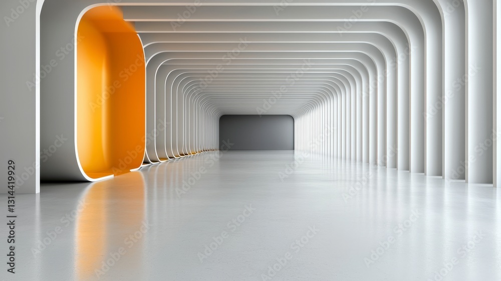 Poster modern sleek architecture with structural lines