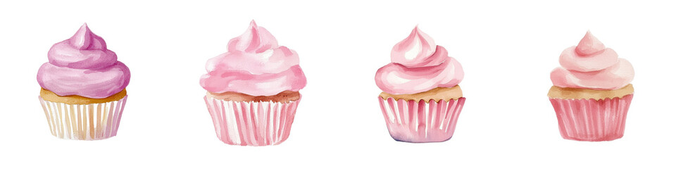 A beautifully decorated cupcake with a medley of colorful frosting and sprinkles, ideal for celebrations, is showcased on a transparent background in png format