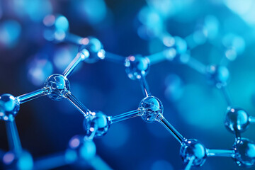 Exploring molecular structures with intricate connections and highlighted focal points