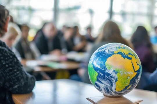 Global gathering for climate justice with diverse participants engaged in meaningful conversations