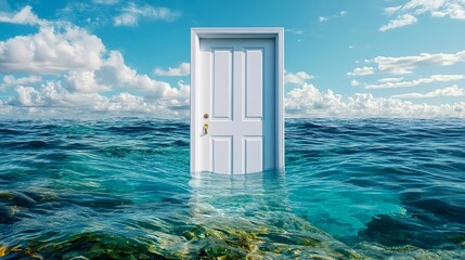Underwater Door to Ocean Paradise - Surrealism/Fantasy