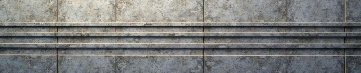 Horizontal lines etched in cement, textured backdrop, gray, grey