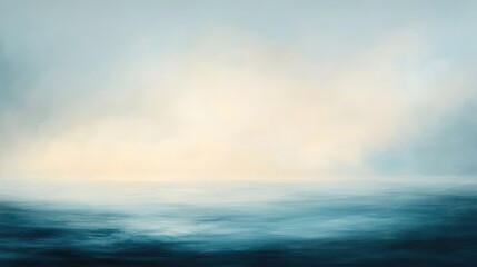 Obraz premium Serene and Calm Seascape with Soft Hues and Gentle Waves at Dusk Capturing the Essence of Tranquility and Peacefulness