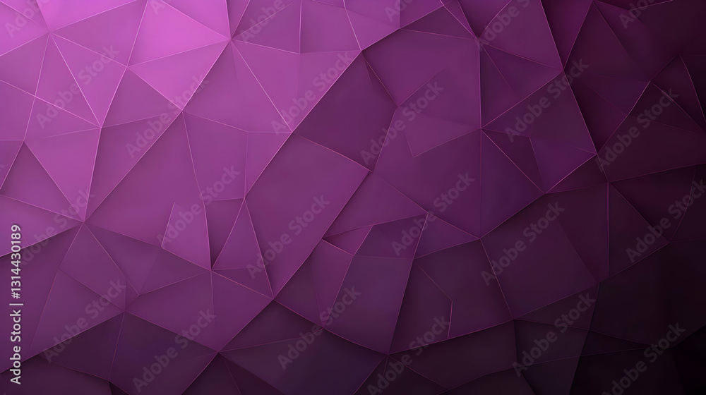 Fototapete Abstract Purple Geometric Background With Triangular And Polygonal Mosaic Pattern Design For Modern Digital Art Graphic Illustration Wallpaper Or Backdrop
