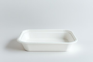 Professional mockup of a clean white bento box for culinary presentations and food display