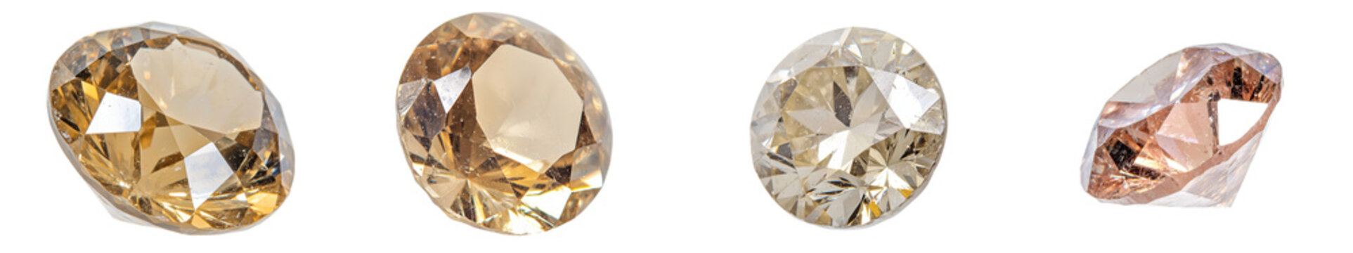 Golden yellow topaz with a brilliant cut is characterized by its vibrant yellow hue and exceptional clarity, making it a great choice for high-end jewelry, isolated on a transparent background,