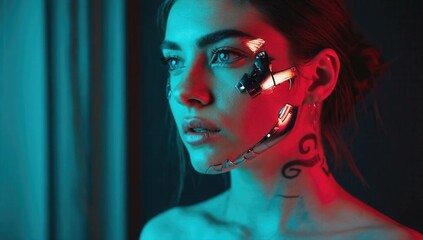Fototapeta premium Woman cyborg 