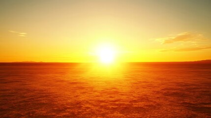 Obraz premium Generic Radiant Desert Overview Sunrise Horizon Glowing