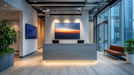 Sleek Reception Area Design
