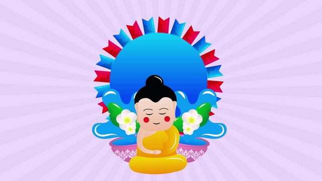 Thai Songkran Festival Horizontal Animation Video