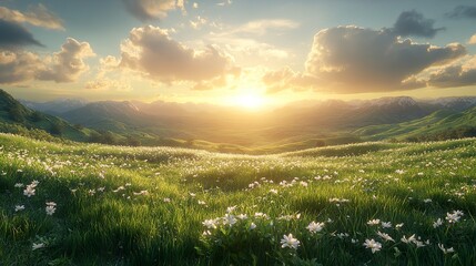 Obraz premium Enchanting Lantern Glow Landscape 