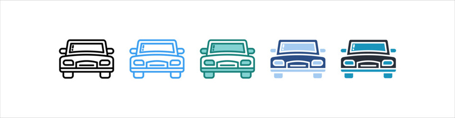 Car Icon Set Multiple Style Collection 