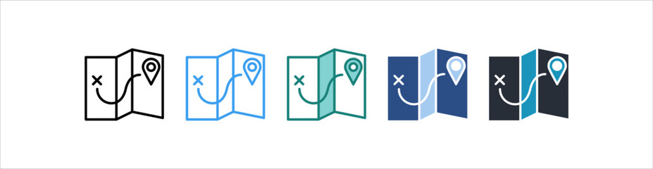 Map Icon Set Multiple Style Collection 