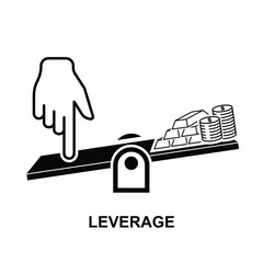 Leverage icon isolated on background vector illustration.