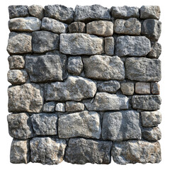 Textured Stone Wall Background with Mixed Rock Materials