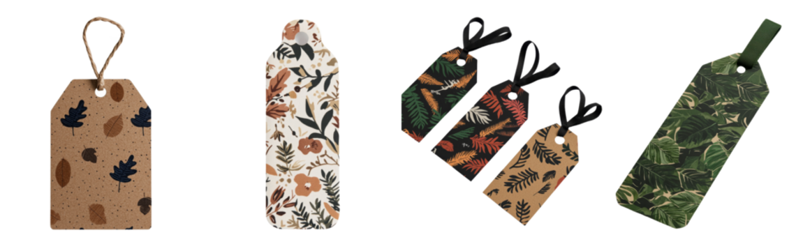 Featuring a beautiful arrangement of colorful leaves and flowers, this decorative bookmark is made from recycled paper, allowing users to effortlessly mark their place in any book, and is provided as