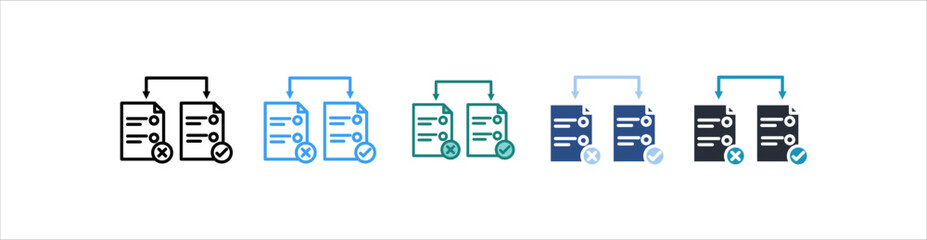 Comparison Icon Set Multiple Style Collection 
