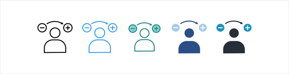 Attitude Icon Set Multiple Style Collection 