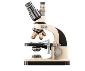 microscope on white background