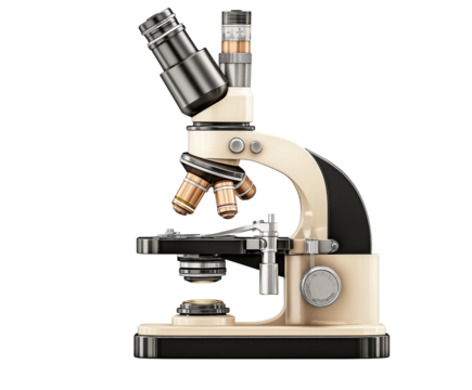 microscope on white background