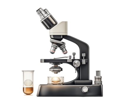 microscope isolated on white background