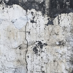 Cracked and Weathered Concrete Wall with Texture and Detail