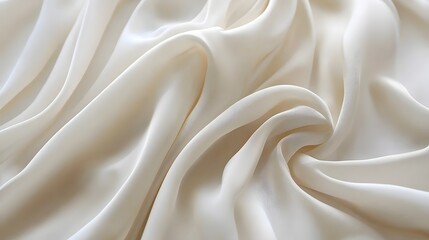 Obraz premium Elegant Minimalist White Silk Fabric with Gentle Curves and Clean Aesthetic